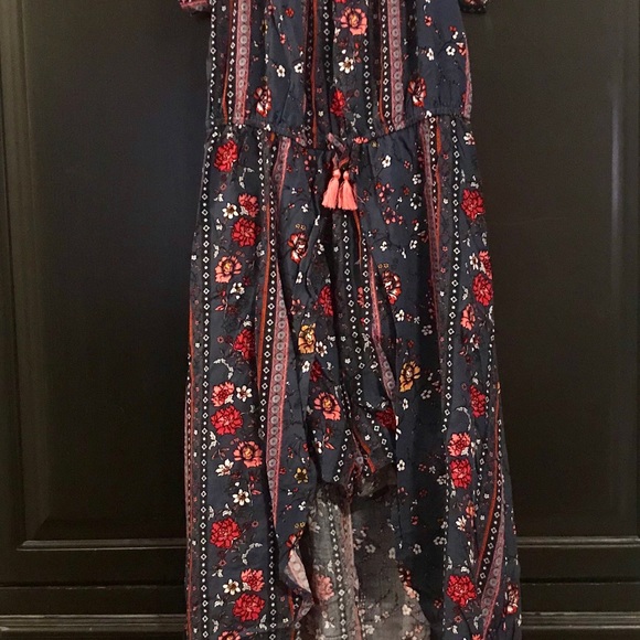 Flower print girls romper - Picture 2 of 5